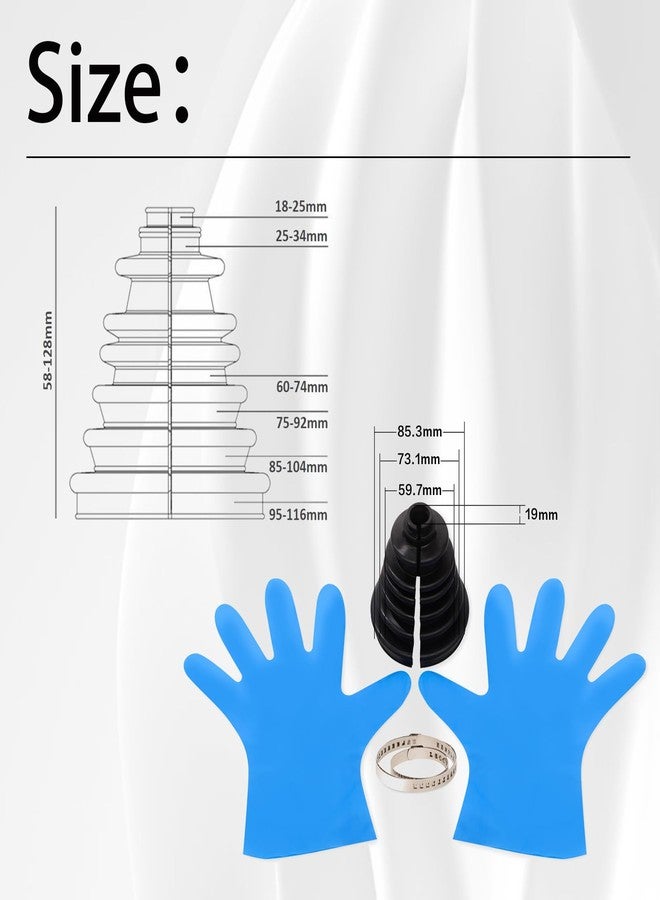 XTPTFABS CVS18 Universal Split Constant Velocity Gaiter, Universal CV Boot Kit Split Joint Gaiter Stretchable Replacement Car Auto Parts - Image 3